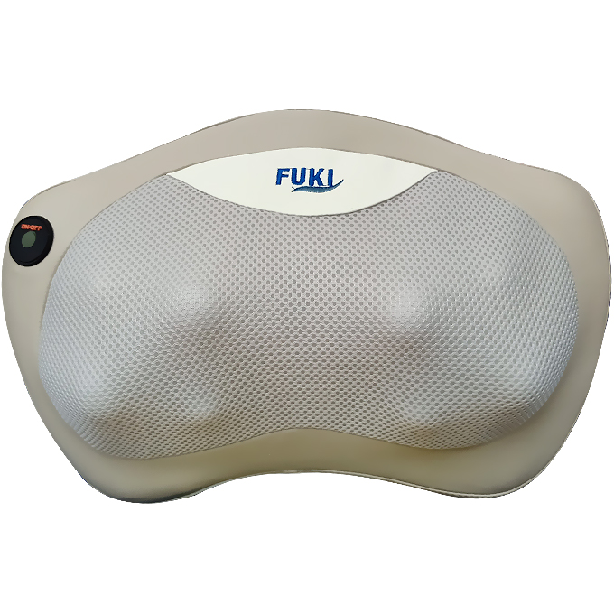 Gối massage hồng ngoại trị liệu đau vai cổ lưng Shiatsu Fuki FK-568E (Pin sạc)